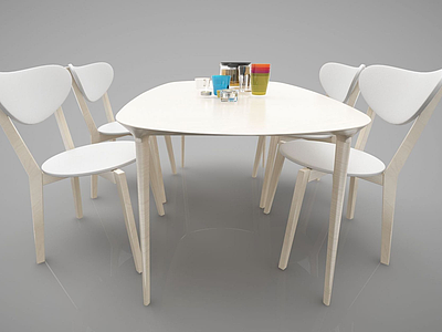 现代休息桌椅模型3d模型