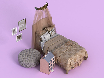 儿童房家具床模型3d模型