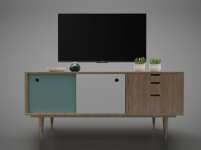 现代风格电视柜模型3d模型