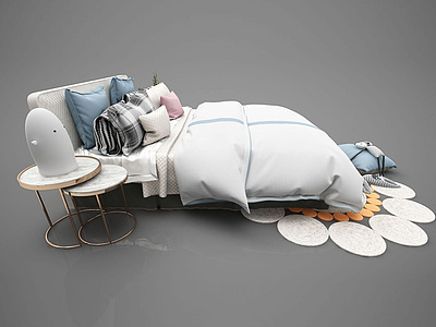3d卧室儿童床模型