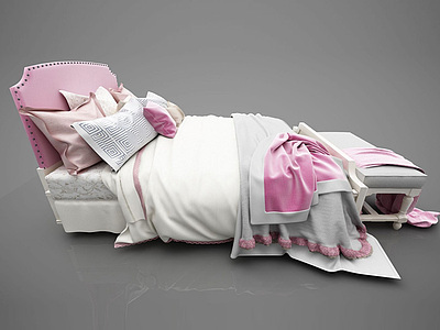 3d卧室儿童床模型