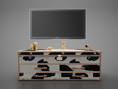 电视柜模型3d模型