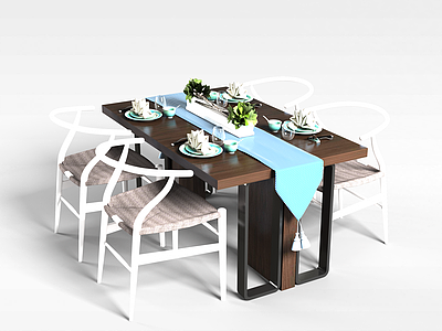 客厅餐桌模型3d模型