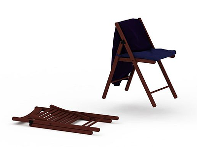 实木折叠椅模型3d模型