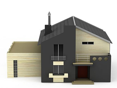 3d双层别墅模型