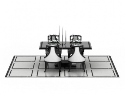 3d现代欧式餐桌免费模型