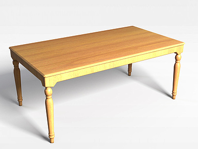 3d长条桌子模型