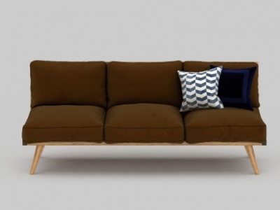 三人休闲沙发模型3d模型