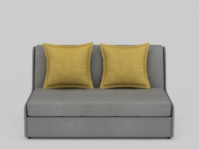 灰色简约沙发模型3d模型