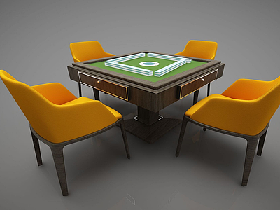 麻将桌模型3d模型