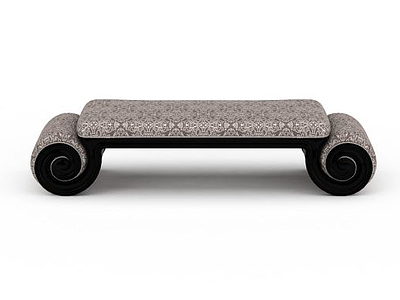 长条沙发凳模型3d模型