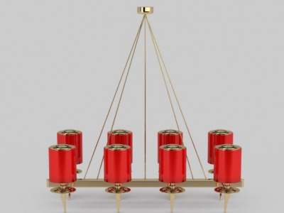 中式吊灯模型3d模型