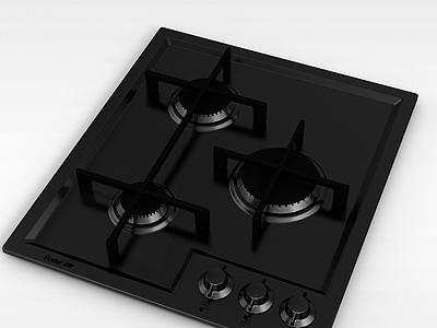 3d厨房燃气灶模型