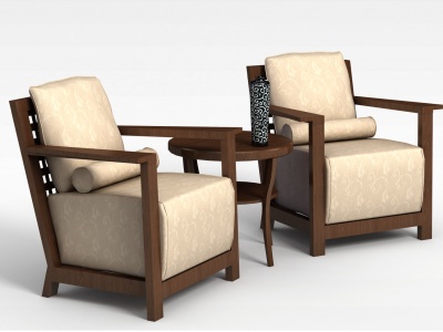 中式扶手椅模型3d模型