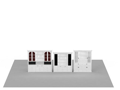 酒柜组合模型3d模型