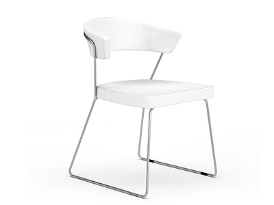 简约白色椅子模型3d模型