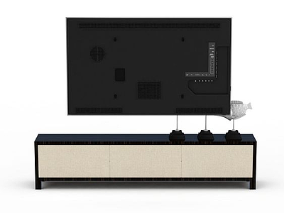 实木电视柜模型3d模型