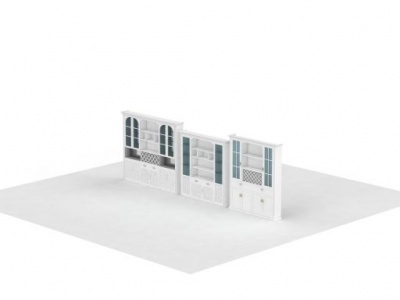 多层储物柜模型3d模型