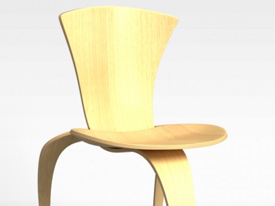 3d木质椅子模型