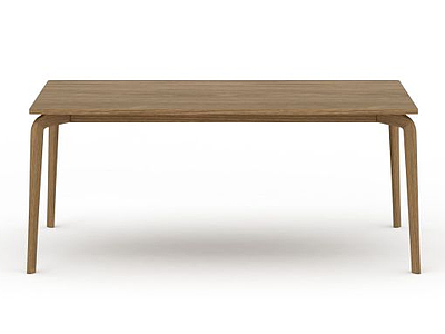 原木方桌模型3d模型