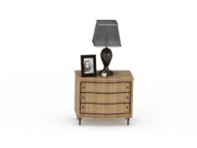 3d木质床头柜免费模型