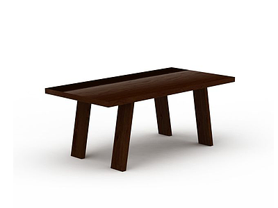 实木长桌模型3d模型