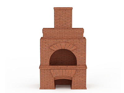 3d红砖建筑模型