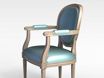 欧式扶手椅模型