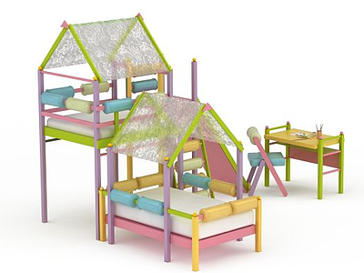 3d创意儿童房家具免费模型