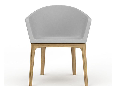 3d现代木质椅子模型