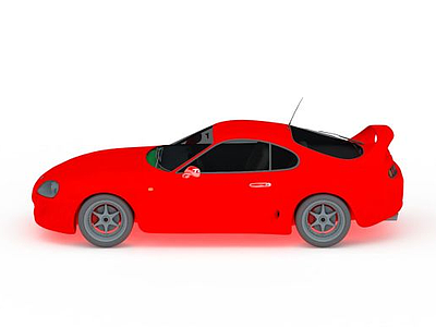红色时尚跑车模型3d模型