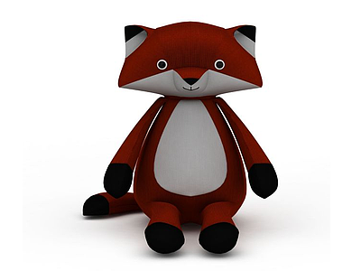3d儿童狐狸玩具模型
