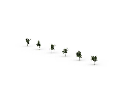 3d公园观赏绿树模型