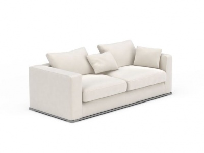 白色商务沙发模型3d模型