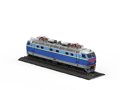 长途载人火车模型3d模型