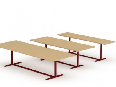 3d现代长桌子免费模型