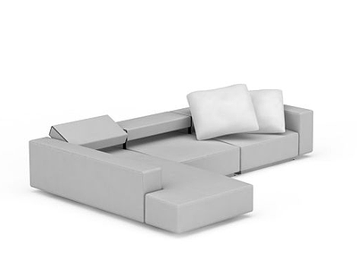 灰色沙发组合模型3d模型