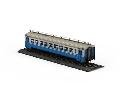 3d现代载人火车模型