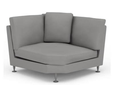 纯色单人沙发模型3d模型