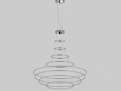 3d螺旋创意吊灯免费模型