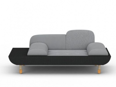 3d布艺扶手沙发模型