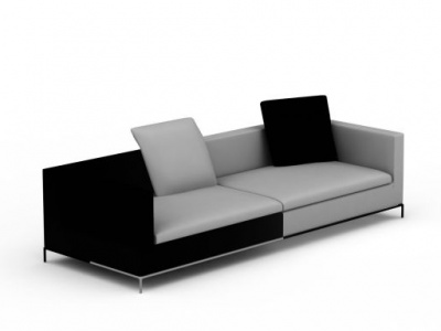 3d双色布艺沙发免费模型