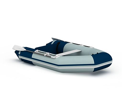 充气手划小船模型3d模型