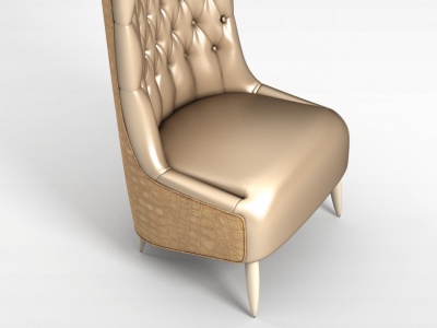 真皮单人椅模型3d模型
