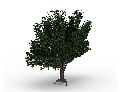3d手掌形绿树模型