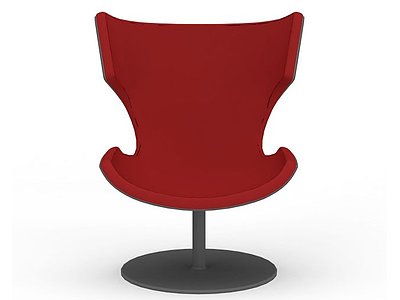 红色曲面转椅模型3d模型