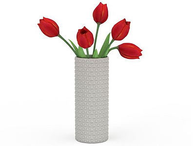 圆筒花瓶模型3d模型