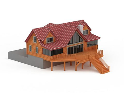 3d别墅建筑模型