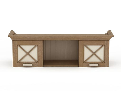 实木柜子模型3d模型