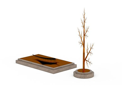 庭院植物盆景模型3d模型